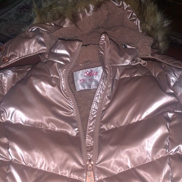 NWOT Justice Puffer Jacket size 5/6. - Picture 3 of 16